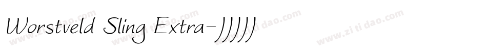 Worstveld Sling Extra字体转换
